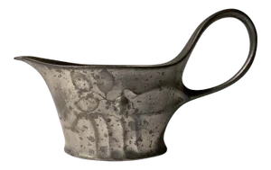 Hugo Leven Kayserzinn Art Nouveau Creamer / Candle Holder, Germany, circa 1900