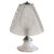Metal Petite Italian Art Deco Etched Murano Glass Lamp, 1940s For Sale - Image 7 of 13