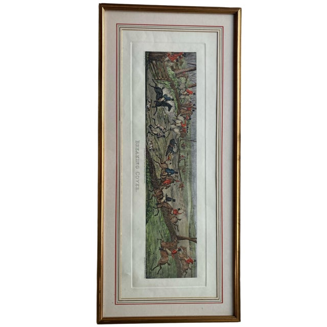 1950s After Henry Thomas Alken, Breaking Cover, Well-Known Fox Hunting Scene, 1960, Print, Framed For Sale - Image 5 of 7