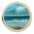 2026 Moonlit Coastal Waves and Beach in Oil on Pine Wood For Sale