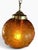 Vintage 1970s Amber Floral Glass Swag Hanging Lamp For Sale In Buffalo - Image 6 of 6