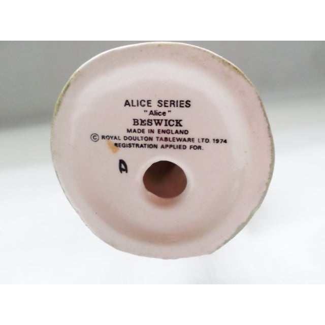 1970s Vintage England Beswick Royal Doulton 1974 "Alice Series" Figurine For Sale - Image 5 of 5