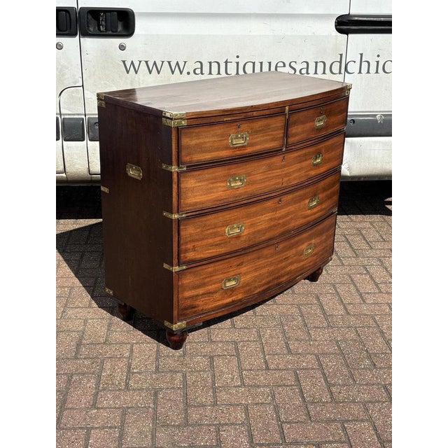 Victorian Campaign Chest with Brass Handles For Sale - Image 3 of 13