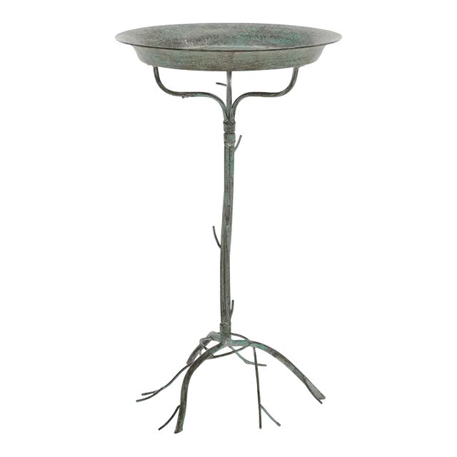 Nigel Bird Bath - Antique Dark Green For Sale
