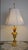 Gold Hollywood Regency Brass Table Lamp with Fabric Shade from Unbekannt, 1970s For Sale - Image 8 of 11