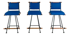 "Los Feliz" Swiveling Counter Stools - Set of 3