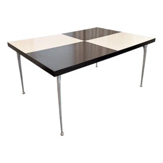 Mid-Century Modern "Gazelle" Cast Aluminum Checkered Dining Table by Shelby Williams For Sale