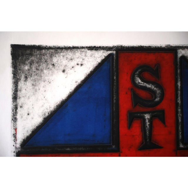 Paper Dennis Ray Beall "Stop-Flop" 1965 Pop Art Collagraph Ap Signed Print For Sale - Image 7 of 13