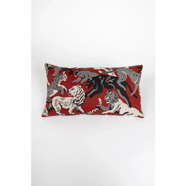 2020s Big Cat Lumbar Pillow For Sale - Image 5 of 5