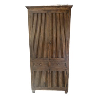 Charles Fradin Custom Alder Wood Armoire For Sale