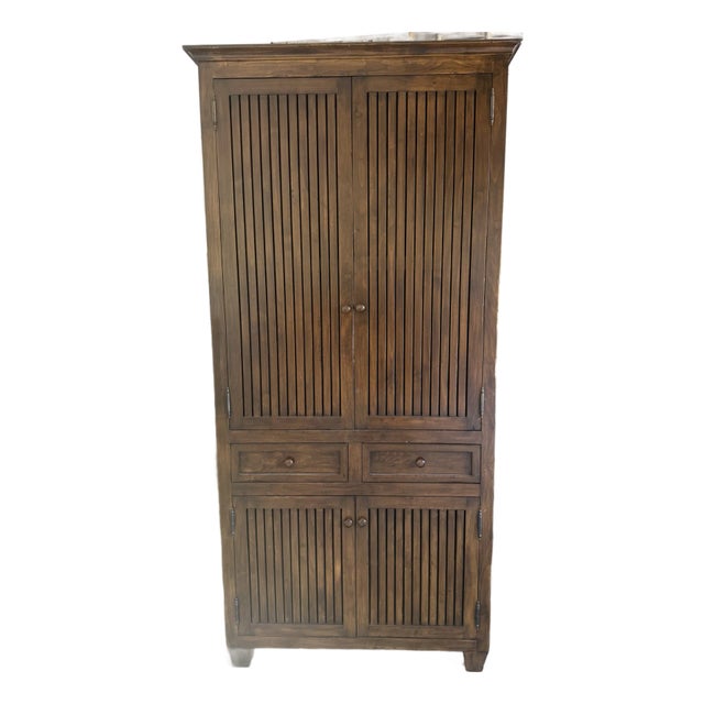 Charles Fradin Custom Alder Wood Armoire For Sale