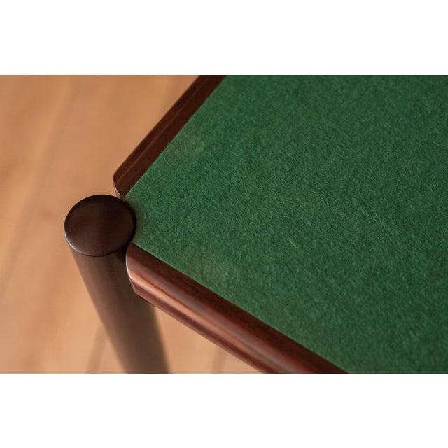 1970s Danish Modern Rosewood Flip Top Game Dining Table by Kibaek Møbelfabrik For Sale - Image 5 of 17