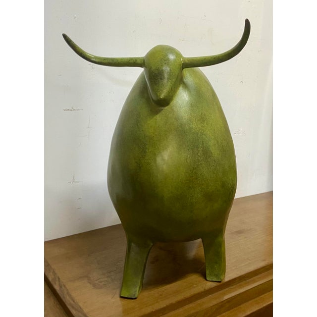 Modern After Fernando Botero, Monumental Abstract Bull Sculpture, 1990s, Bronze For Sale - Image 3 of 9