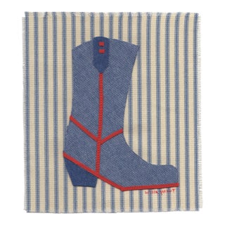 Dottie the Cowboy Boot by Willa Heart in Brimfield Black Frame, Mini Art Print For Sale
