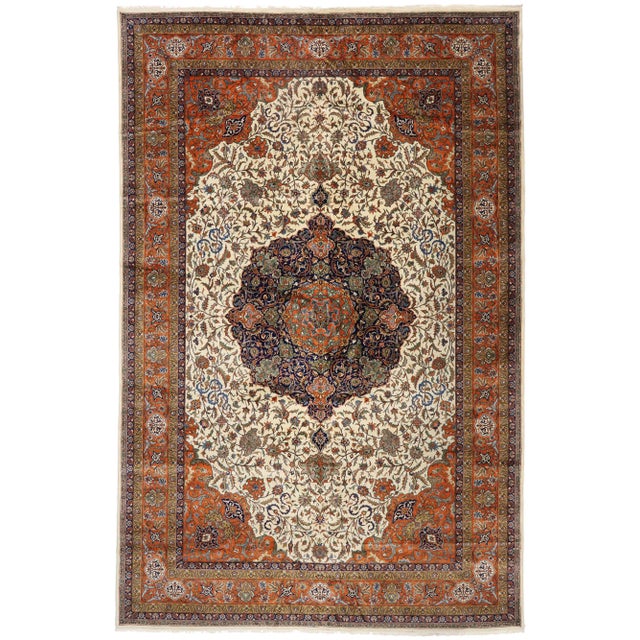 Vintage Romanian Palace Size Rug, 12'00 X 18'05 For Sale - Image 9 of 9