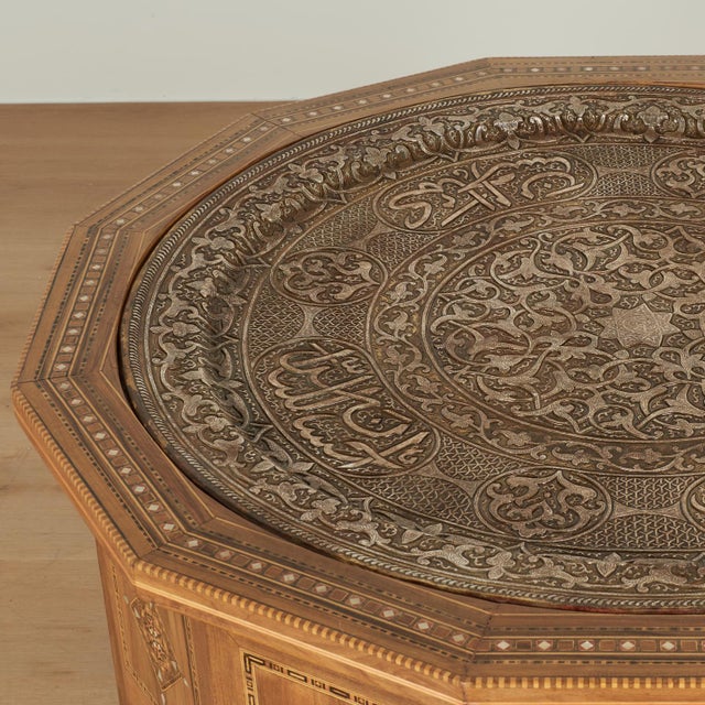 Antique Moroccan Inlaid Table With Tray Top For Sale - Image 10 of 16