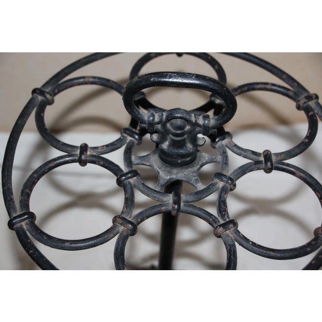 Black Cast Iron Umbrella Stand or Walking Cane Holder, 1890s For Sale - Image 10 of 18