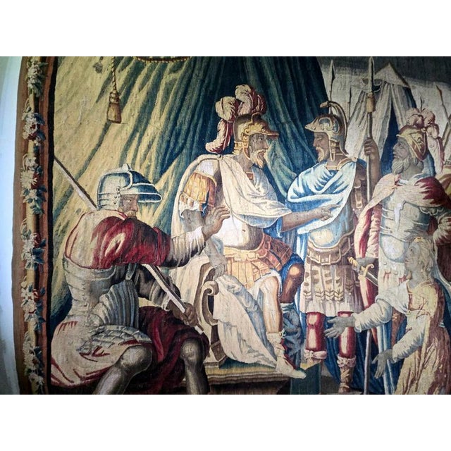 17th Century French The Family of Darius Before Alexander Tapestry from Aubusson For Sale - Image 4 of 16