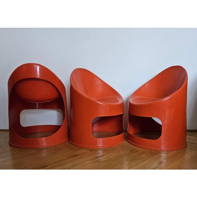 Space Age Children's Tub Chairs, Italy, 1970s, Set of 3 For Sale - Image 3 of 10