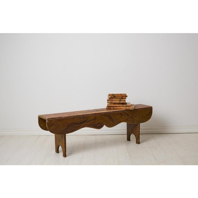 Antique country house bench from northern Sweden made around 1880. Unique and made by hand in solid pine. Original faux...