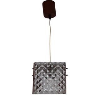 Vintage Ceiling Lamp with Teak Fitting, 1960s For Sale