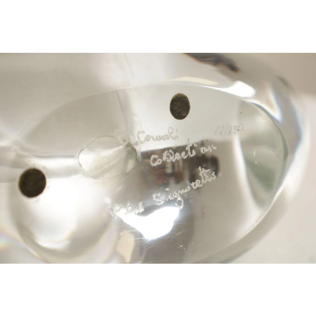 Transparent 1980s Pino Signoretto Free Form Clear Glass Sculpture For Sale - Image 8 of 12