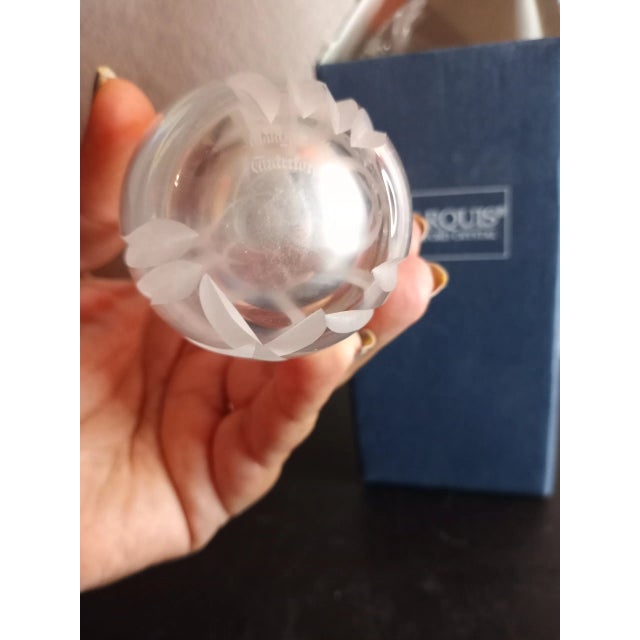 Art Deco 1980s Marquis Waterford Crystal Poland Etched Posy Vase. For Sale - Image 3 of 8