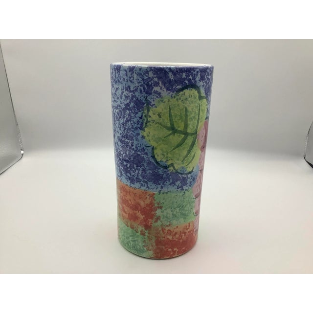 Mid-Century Modern Vintage Italian Ceramic Canister Vase For Sale - Image 3 of 13