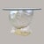 "Vintage Palm Beach Nautilus Shell Seashell Resin Cocktail or Side Table with custom glass top. Gorgeous pearl white...
