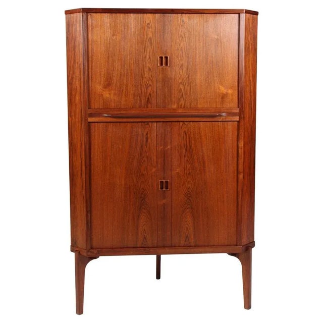 Brown Danish Corner Cabinet in Rosewood, 1960s For Sale - Image 8 of 8