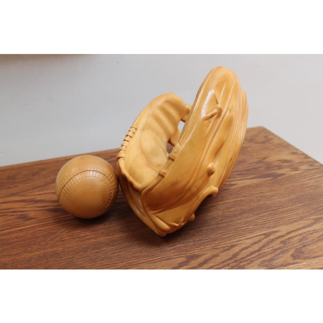 1980s Trompe l'Oeil Sculpture of a Baseball Glove- Alfonso Bini For Sale - Image 5 of 7