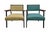 Pair of Steelcase Mid-Century Modern Lounge Armchairs in Original Upholstery For Sale