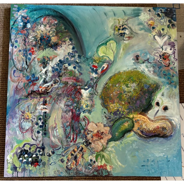 Cerulean "Life", Original Oil Paintinsgs, by Van Ness For Sale - Image 8 of 8