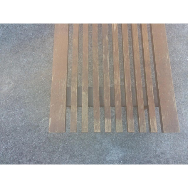 Modern Slat Wood Coffee Table or Bench George Nelson Style For Sale - Image 4 of 8