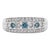 1.16 Carat Three Row White and Blue Diamond Channel Seting Band Ring Size 8.5 For Sale