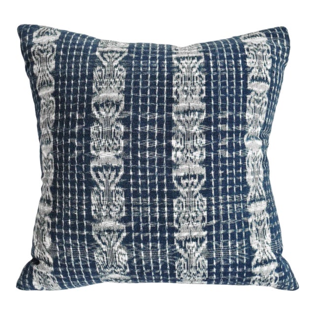 Vintage Indigo Guatemalan Pillow For Sale