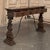Mid Century Spanish Walnut Sofa Table ~ Console With Hand Forged Iron Stretcher For Sale - Image 17 of 18