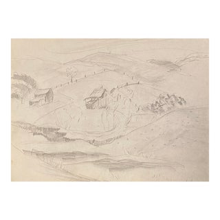 1950s Rural Landscape With Farm For Sale