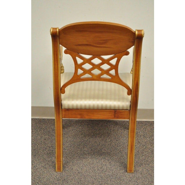 Decorator Italian Regency Style Hand Painted Gold Saber ...