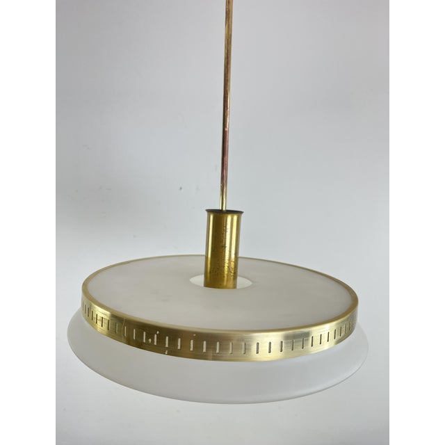 Mid-Century Hanging Light in Opaline Glass from Stilux Milano, 1960s For Sale - Image 4 of 12