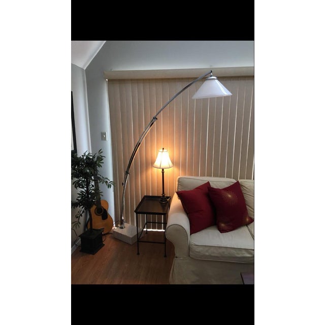 Chrome Mid-Century Chrome Floor Arch Telescoping Lamp For Sale - Image 8 of 10