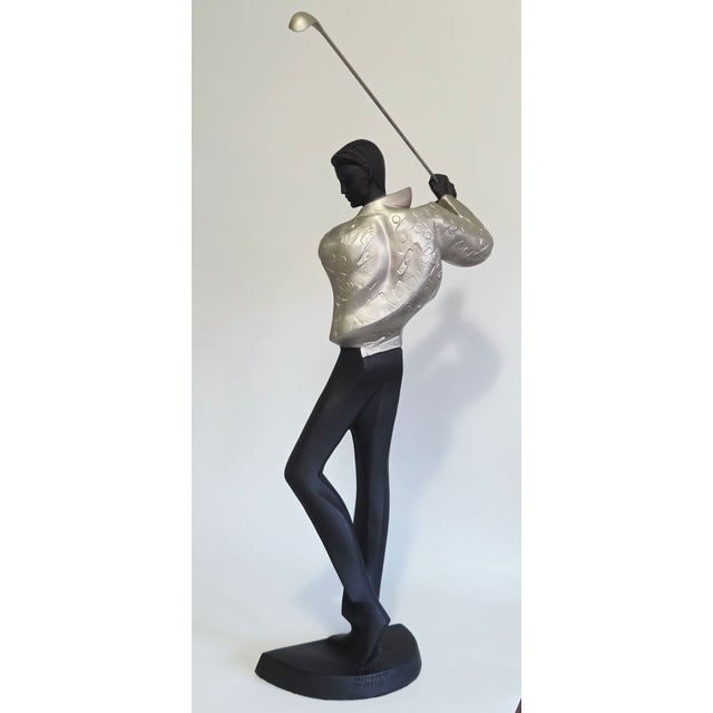 1980s 1980s Alexsander Danel Golf Sculpture Austin Production Golfer "In the Swing Ii" 1989 For Sale - Image 5 of 12