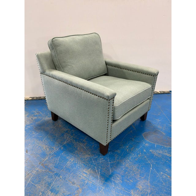 Uttermost Light Teal Club Chairs - Pair. For Sale In Atlanta - Image 6 of 8