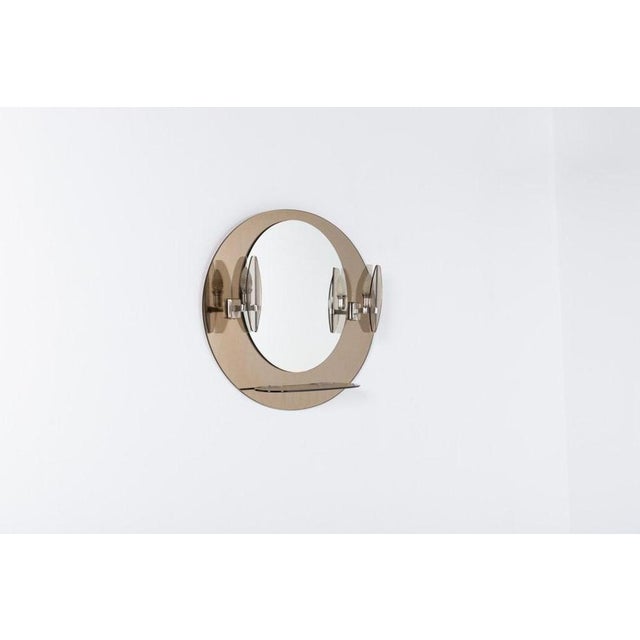 Wall Mirror With Sconces from Veca, 1960s For Sale - Image 9 of 9