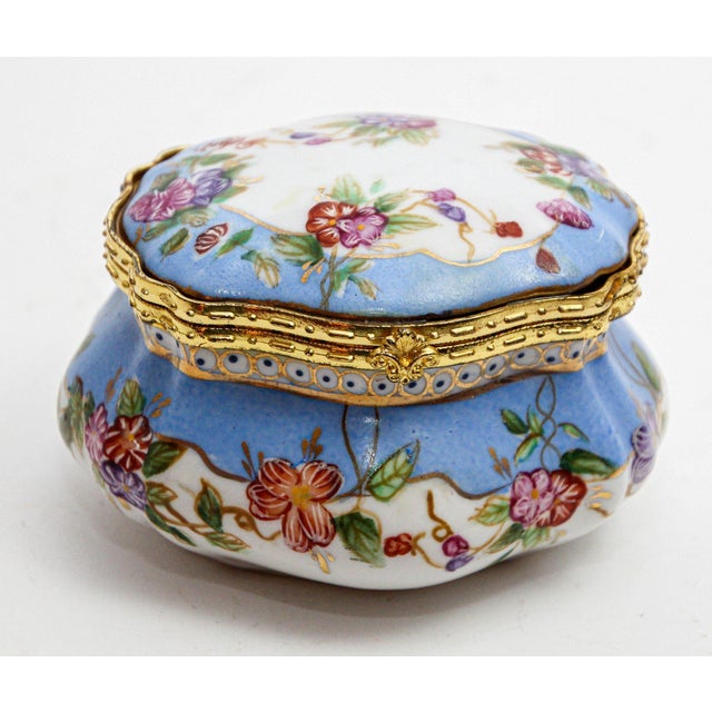 Vintage Limoges France Porcelain Table Box 1940s | Chairish