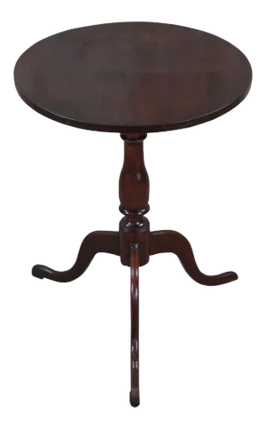 Antique 18th Century Queen Anne Mahogany Candle Stand