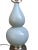 Vintage Restoration Hardware Light Blue Ceramic Gourd Lamp For Sale In Charlotte - Image 6 of 8