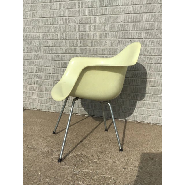 1950s Vintage Eames Herman Miller Fiberglass Shell Yellow Arm Chair Chairish
