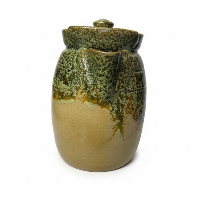 Traditional Attributed CC Cole Pottery Nc Lidded Coffee Pot, Mid-20th Century For Sale - Image 3 of 8