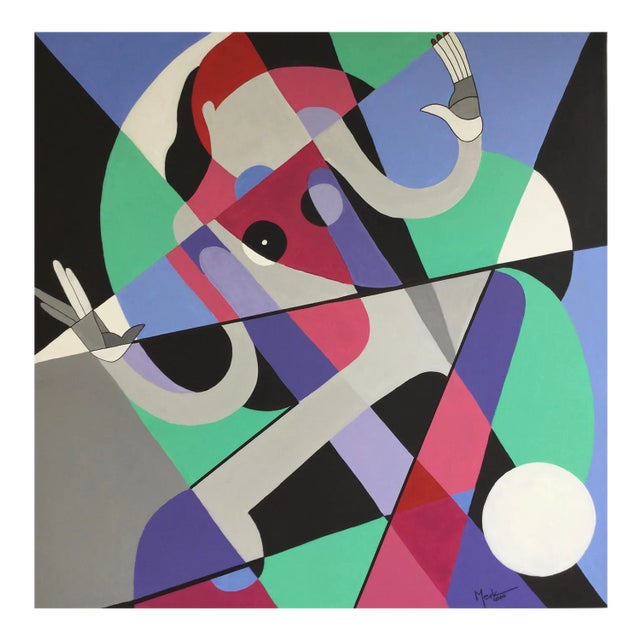 Brigitte Thonhauser-Merk, Figure Cinétique, 2020, Acrylic on Canvas For Sale